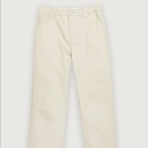 OAK AND FORT TWILL CREAM PANTS | SZ S